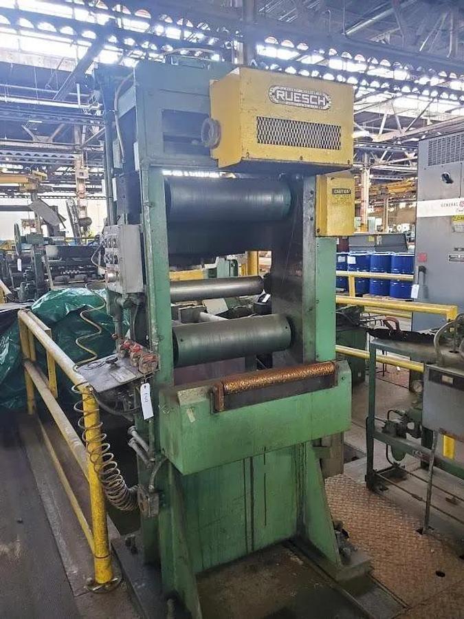 Used 18” x .025” - .003” Ruesch Ring Type Precision Double Loop Slitting Line