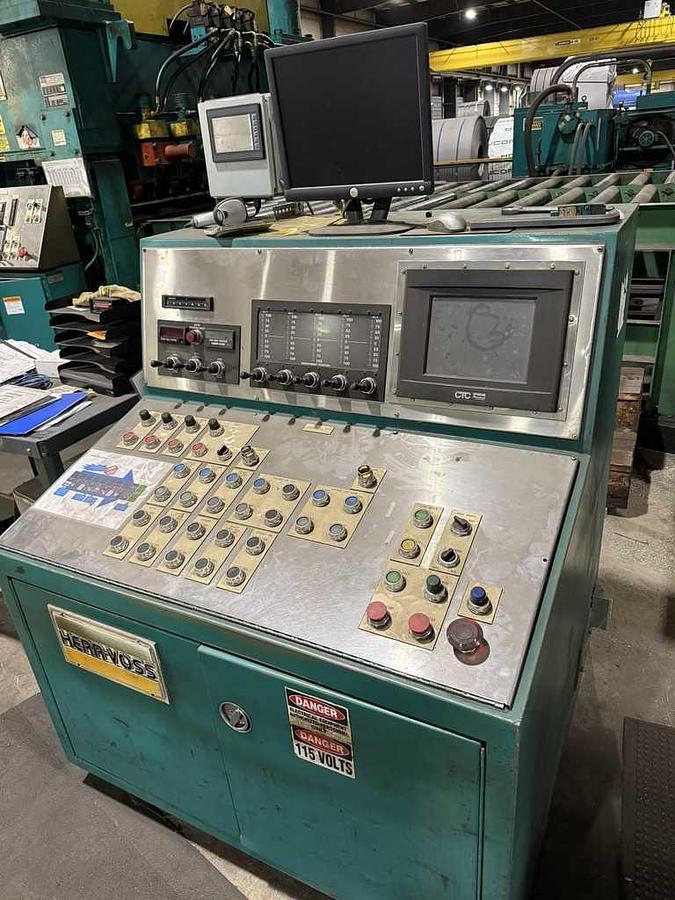 Used 74" x 0.375" x 60,000 Lb Herr Voss Cut To Length Line