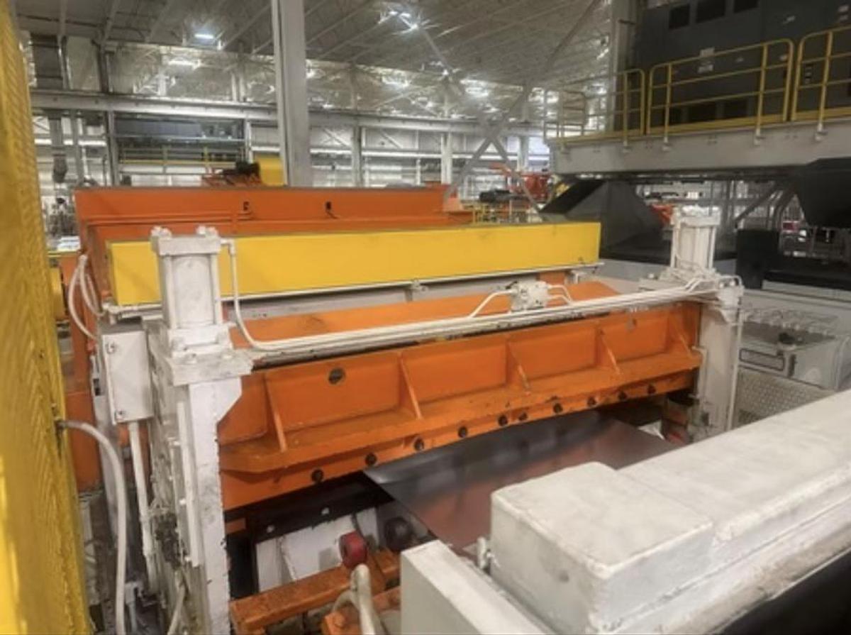 Used 72” x .135” x 75,000 lb Automatic Feed Trapezoidal Cut-To-Length Line