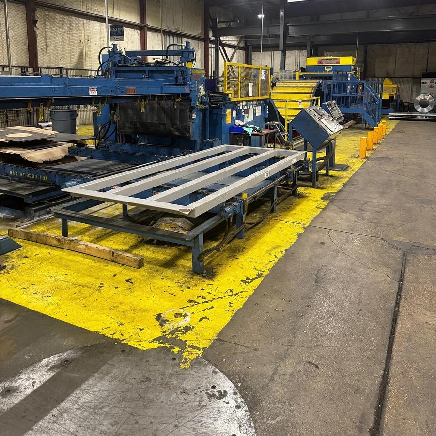 Used 60” x .075” x 50,000 Lb. Red Bud Cut To Length Line