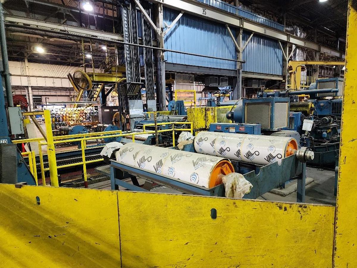 Used 52” x .100” x 35,000 Lb. Stamco Double-Loop Slitting Line