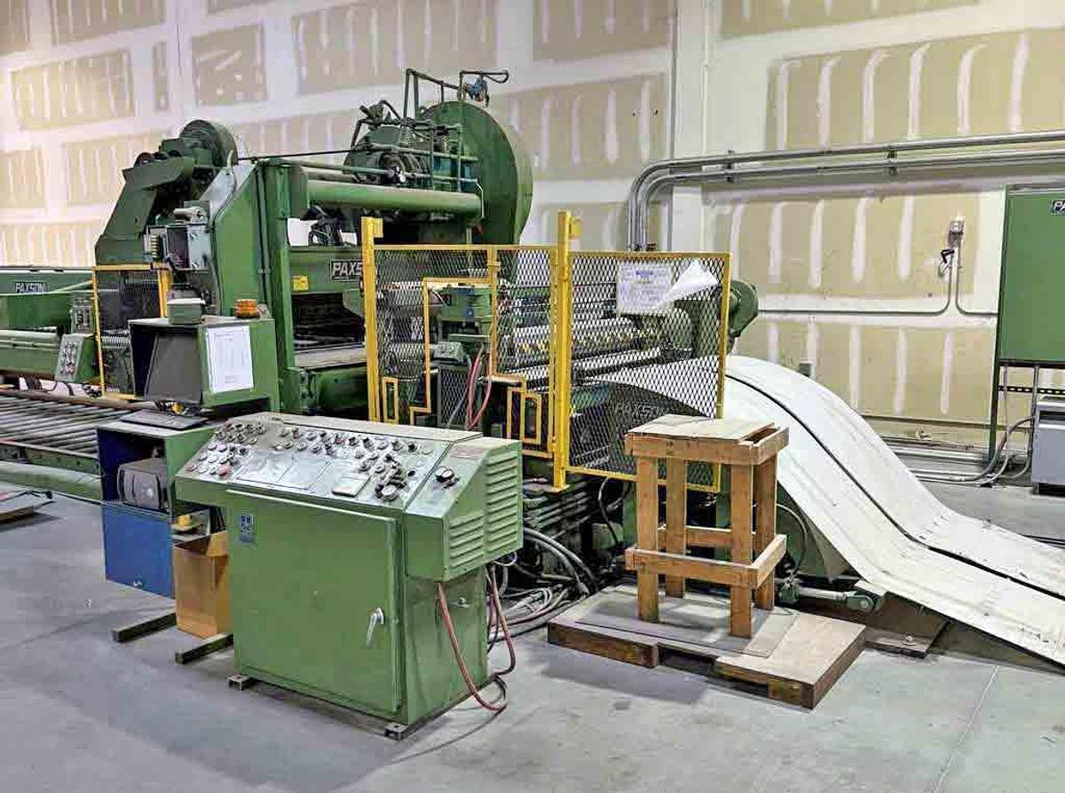 Used 60” x 0.135” x 40,000 Lbs Paxson Cut To Length Line