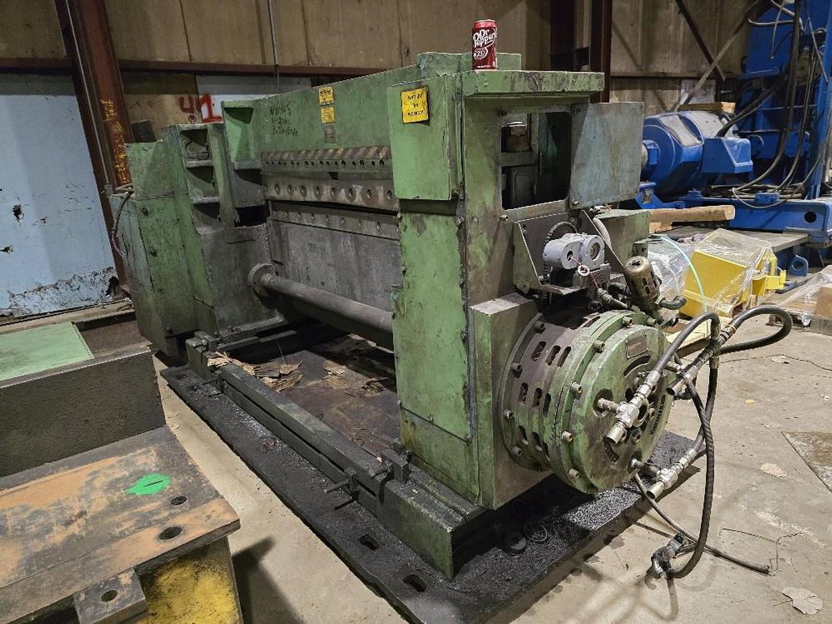 Used 63" wide x 10 gauge Wysong Shear w 20 hp motor