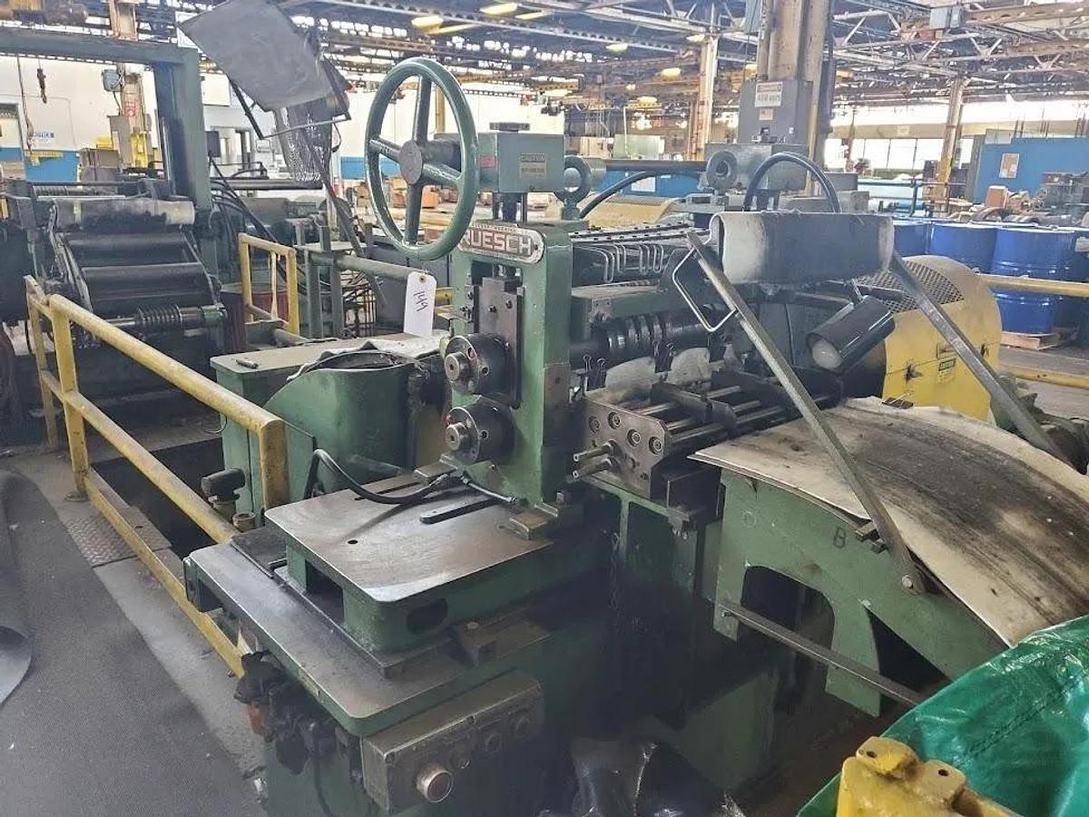 Used 18” x .025” - .003” Ruesch Ring Type Precision Double Loop Slitting Line