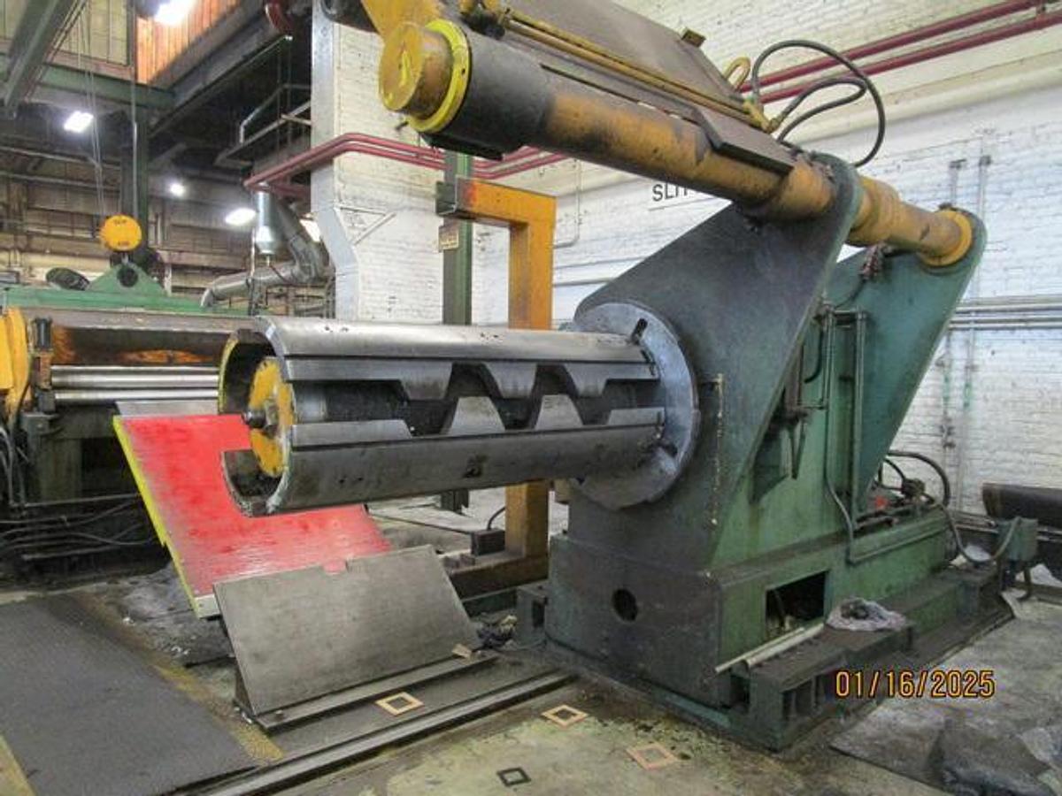 Used 60" x .187” x 50,000# Chicago/Paxson Loop Slitting Line with 2 Heads
