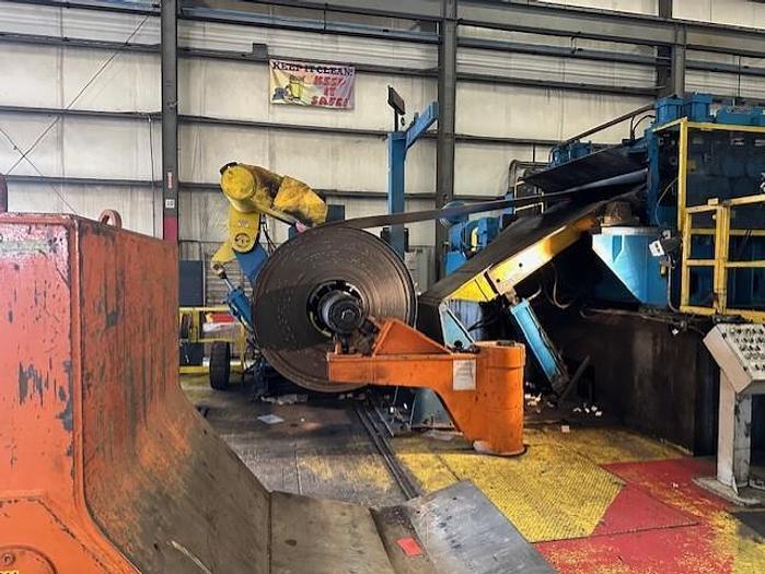 Used 72” x 0.625” x 70,000 lb Pro-Eco Heavy Gauge Injector Head Slitting & Packaging Line