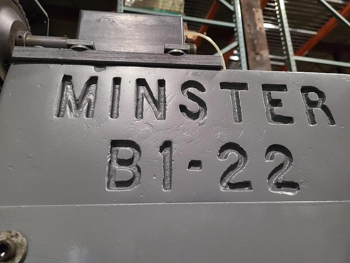 Used Minster B1-22 Ton Punch Press with Air Clutch & Air Brake & Light Curtain