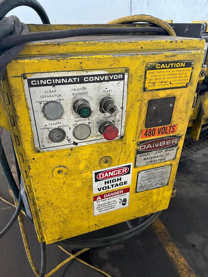 Used 120" CINCINNATI SHEET STACKER CONVEYOR