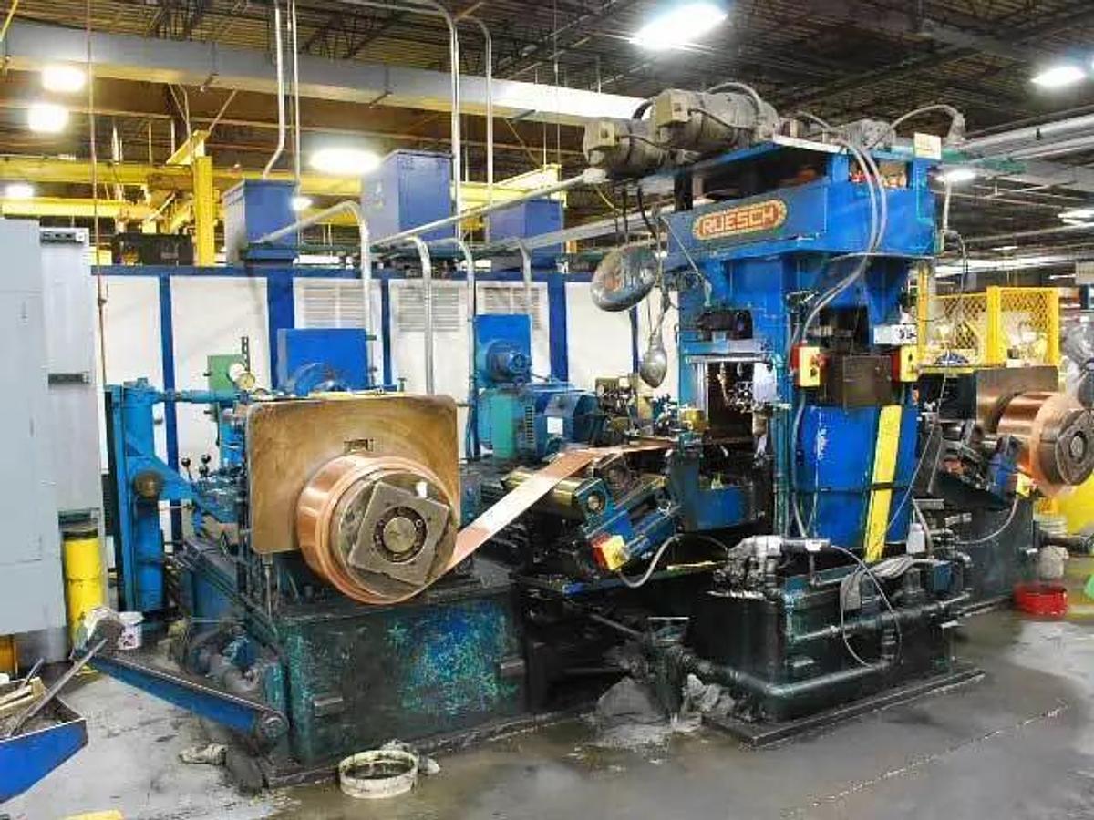 Used 2.5" (63.5mm) x 8" (203mm) x 10" (254mm) RUESCH 4-HI ROLLING MILL