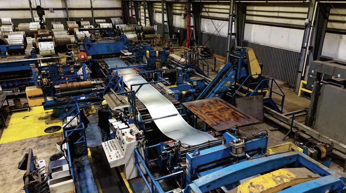 Used 74” x .135” Pro-Eco Slitting Cut-To-Length Line