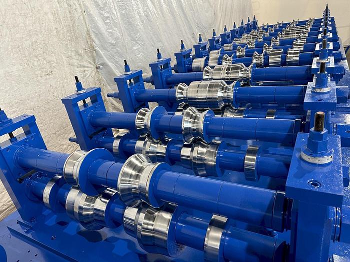 Used 14 STAND x 3.5" x 48" BRADBURY "36" SHADOW WALL PANEL" RAFTED ROLLFORMER