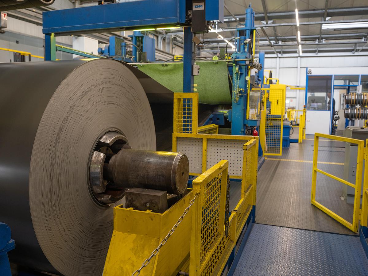 Used 65” x .098” Stainless Steel Slitting Line