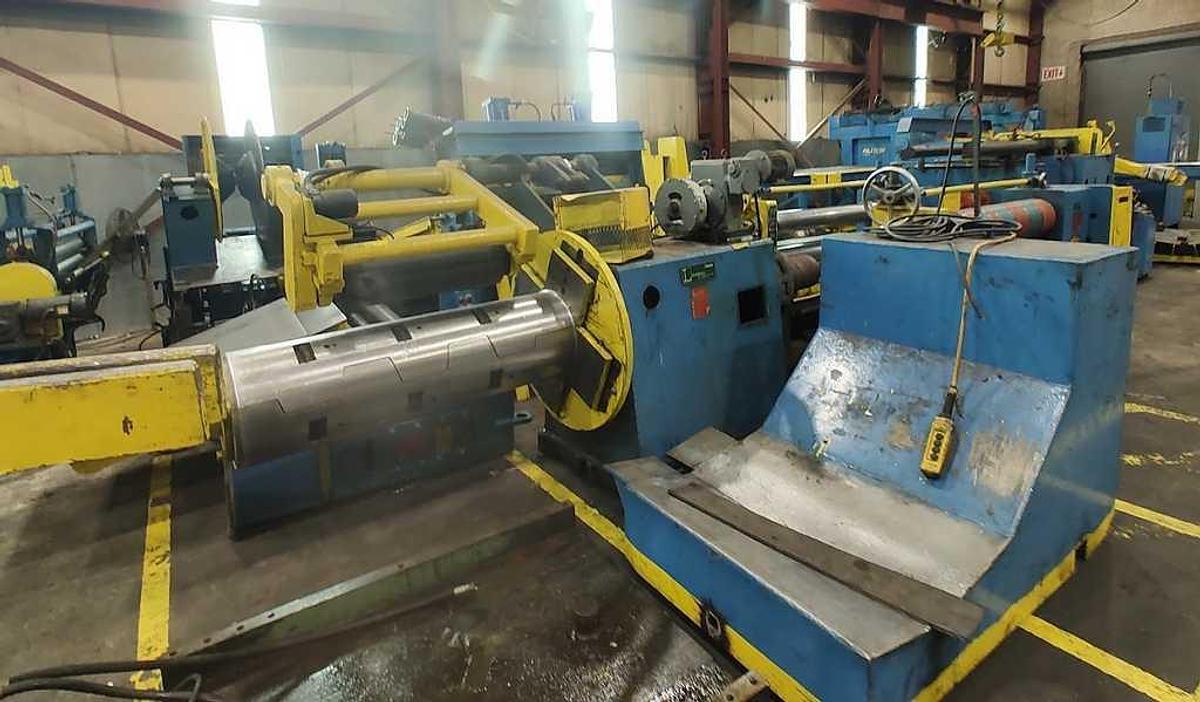 Used 60" x .188" x 40,000 Lb. Loopco Slitting Line