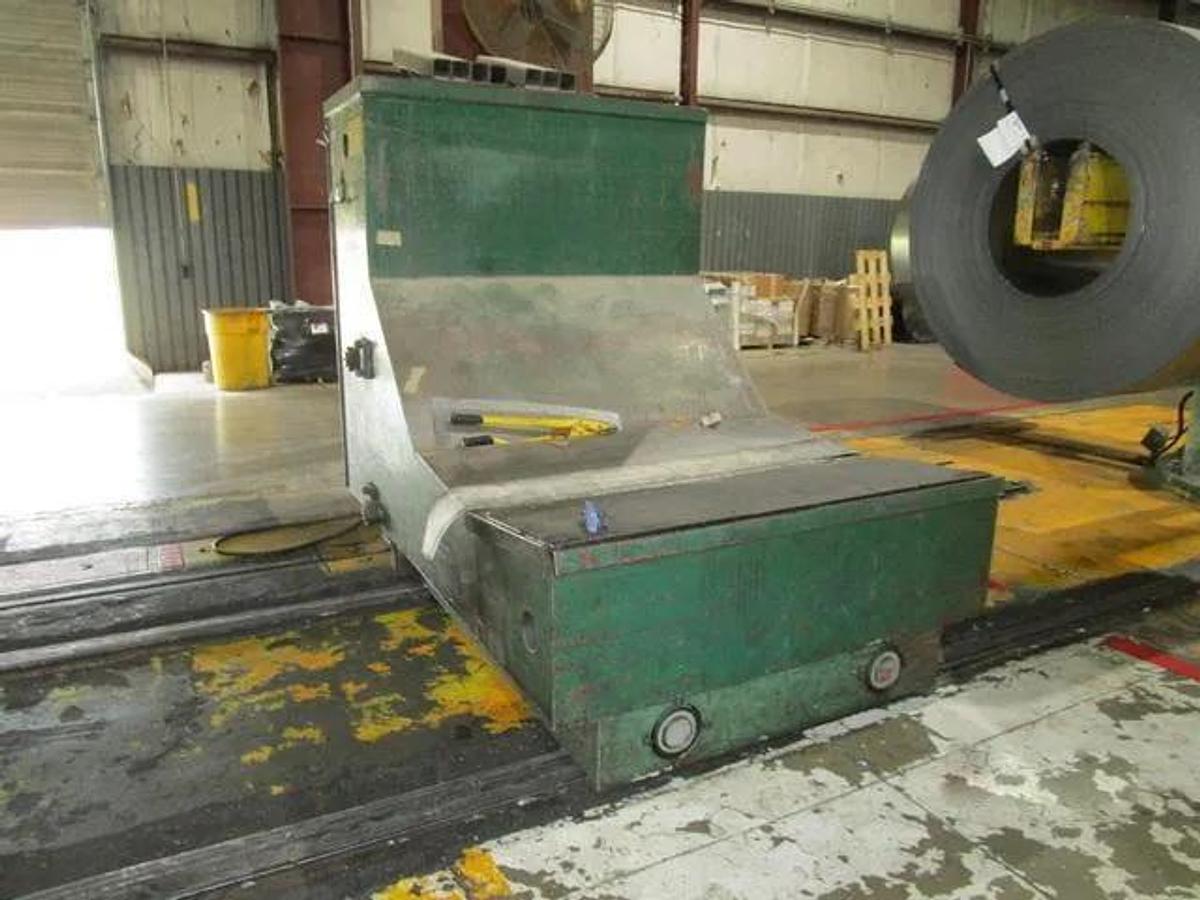 Used 72" x .187" x 60,000# Chicago Slitting Line with Two Injector Heads and Banding Line