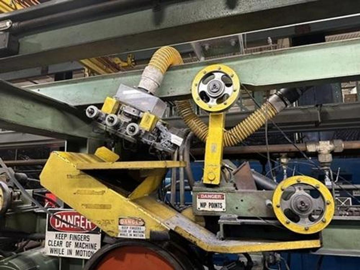 Used 18" x .025" PM / Andritz Oscillating Slitting Line with 12 Recoilers