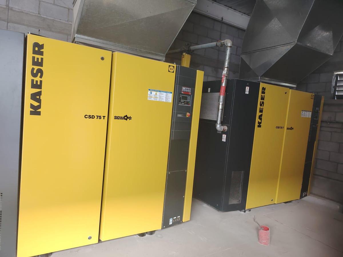 Used 125 HP Kaeser CSD75T Rotary Screw Air Compressor with Dryer