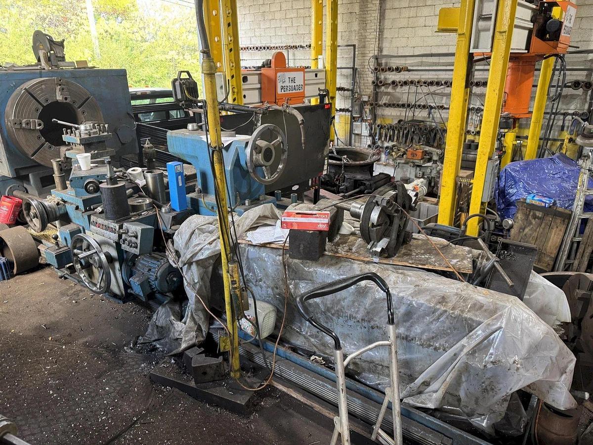 Used 36” x 120” Broadbent Hollow Spindle Engine Lathe