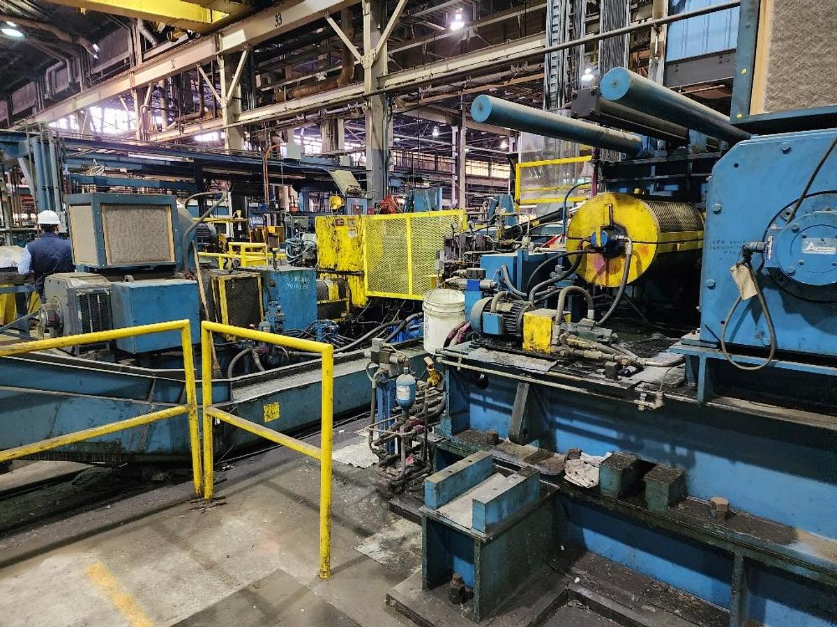 Used 52” x .100” x 35,000 Lb. Stamco Double-Loop Slitting Line