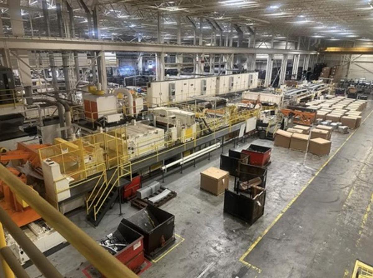 Used 72” x .135” x 75,000 lb Automatic Feed Trapezoidal Cut-To-Length Line