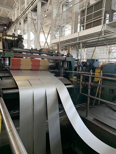 Used 60" x .250" x 40,000 Lbs. Paxson Dual Head Loop Slitting Line with Banding Line (Used)