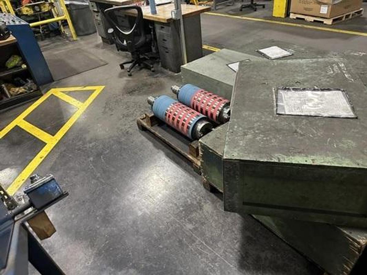 Used 18" x .025" PM / Andritz Oscillating Slitting Line with 12 Recoilers