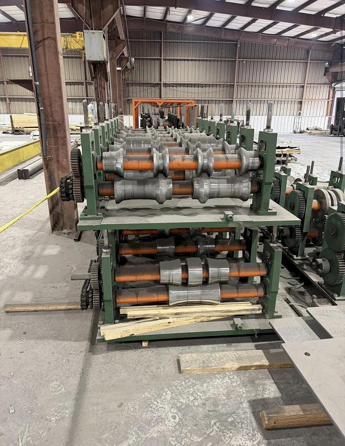Used 14 Stand x 3" x 44" Bradbury Model 320 Panel Roll Forming Line