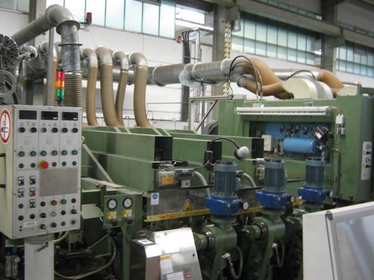 Used 50” x .040” George/Ungerer Grinding, Brushing & Cut To Length Line