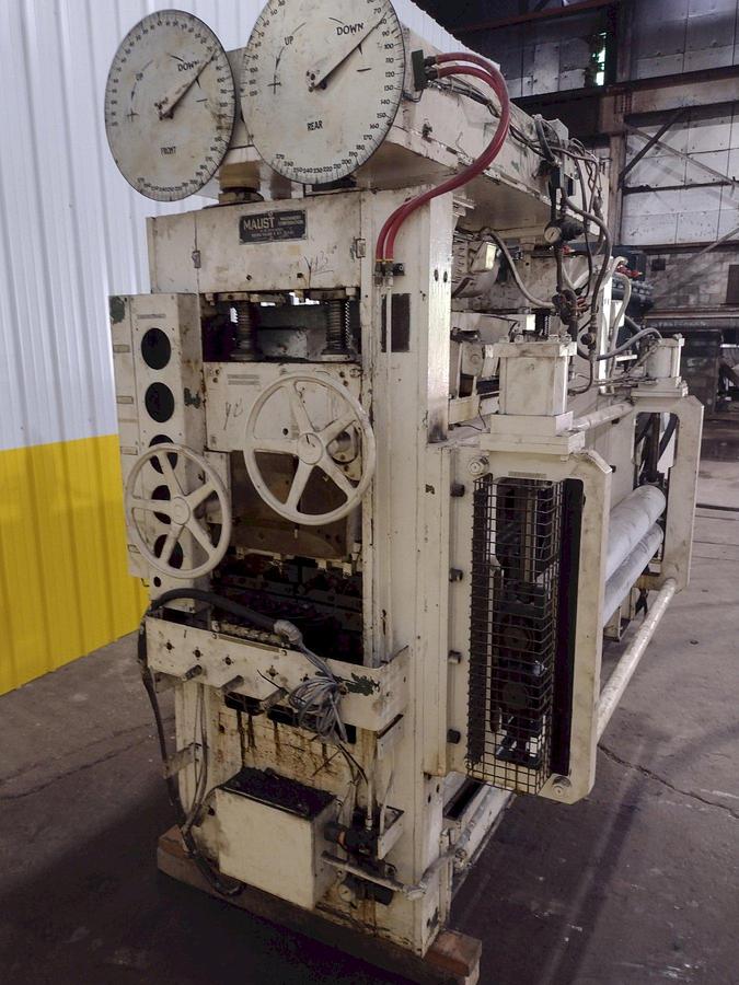 Used 60" WIDE X .064" MAUST MODEL #60x1-1/4 17-ROLL 6-HIGH BACKED UP PRECISION LEVELER