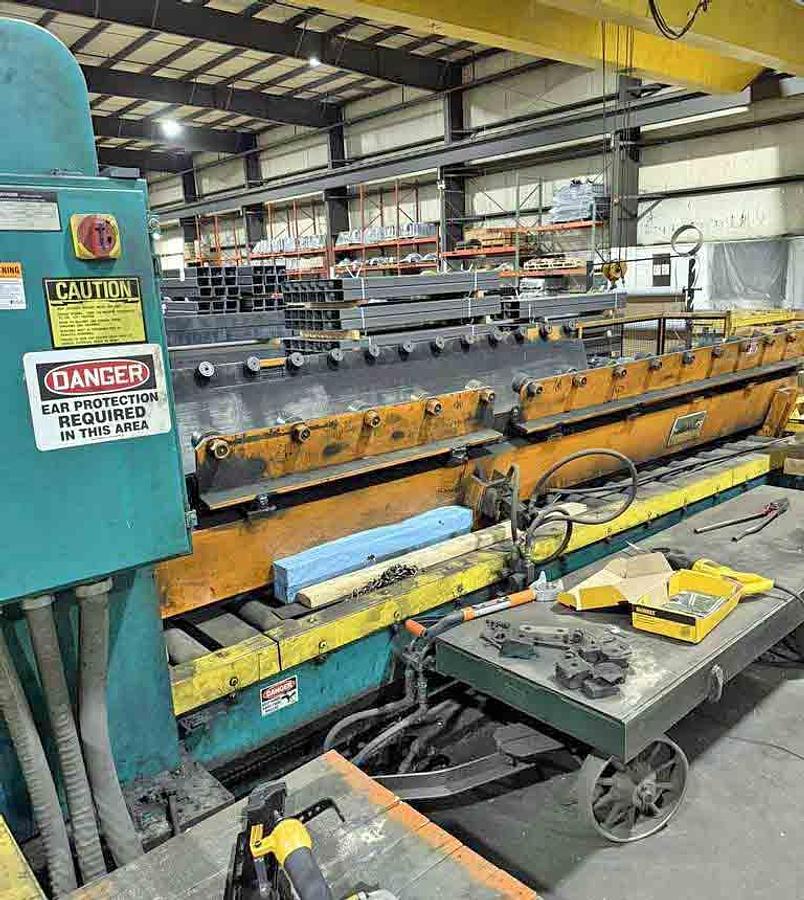 Used 74" x 0.375" x 60,000 Lb Herr Voss Cut To Length Line