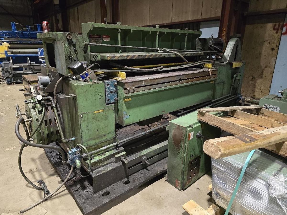 Used 63" wide x 10 gauge Wysong Shear w 20 hp motor