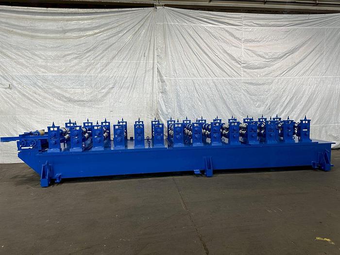 Used 14 STAND x 3.5" x 48" BRADBURY "36" SHADOW WALL PANEL" RAFTED ROLLFORMER