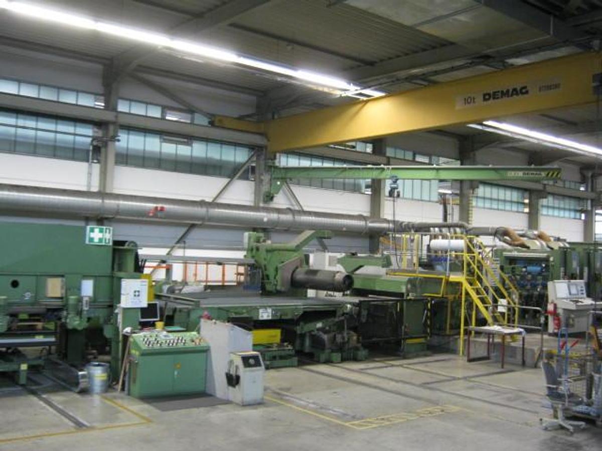 Used 50” x .040” George/Ungerer Grinding, Brushing & Cut To Length Line