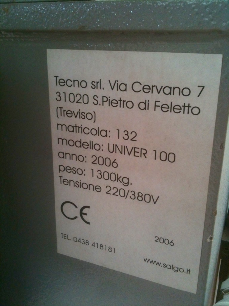 Usato 2006 BORDATRICE TECNO SRL UNIVER 100