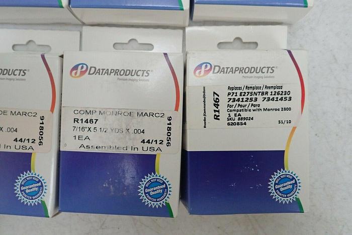 Used Lot of 10 Data Products R1467 Black/Red Compatible Ribbons, NOS