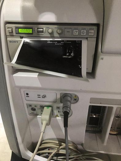 Used GE Vivid E9 Ultraschallsystem mit 2x Sonden , Sony Drucker, DVD Recorder, EKG Kabel