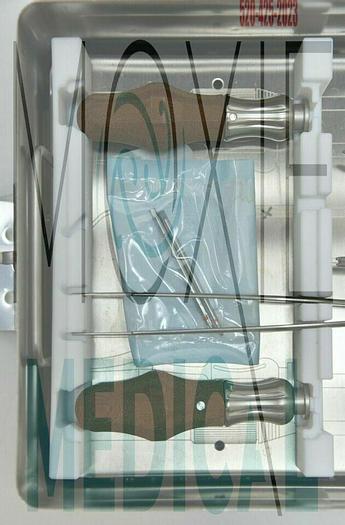 Used LEIBINGER Wurzburg-Titanium Instruments in Surgical Tray