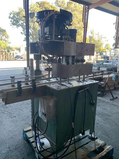 Used Capper, EMS, 4-Spindle, Mdl D, 38MM, Cap Feeder, #S744340