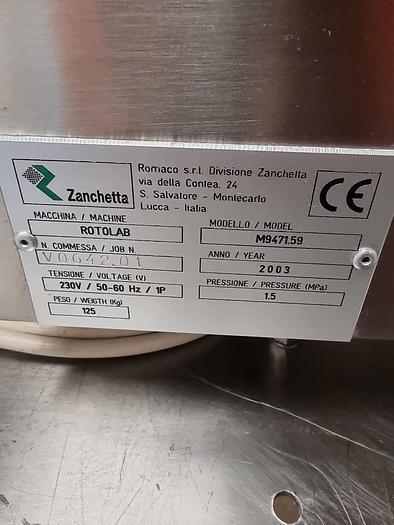 Used 2003 Zanchetta Rotolab Mixer. Job No. 0642.01. Made in 2003. Zanchetta Rotolab Mixer. Job No. 0642.01. Made in 2003.