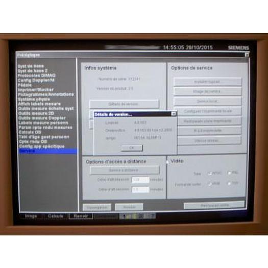 D'occasion SIEMENS ANTARES VERSION 4.0 DOPPLER COULEUR AVEC 2 SONDES