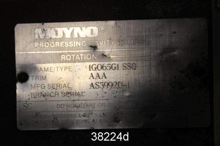 Used Moyno 8x8" L-Frame Pump, 1G065G1 SSQ #38224