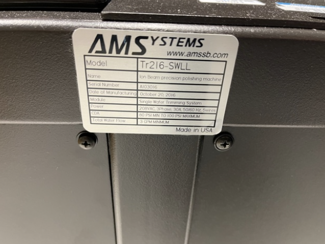 Used 2016 AMS TRZ16-SW LL Manual Load Wafer Trim Tool