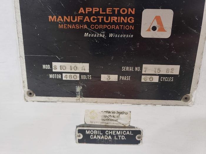 Used 120" APPLETON CORE CUTTER MODEL S 10 10 A 6" DIAMETER CORES