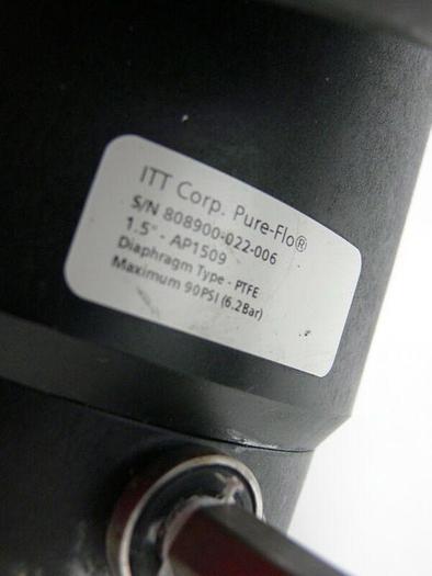 Used Lot of 3 - ITT Pure-Flo 1.5" Diaphragm Actuator w/ Switch (x2) & Diaphragm Valve