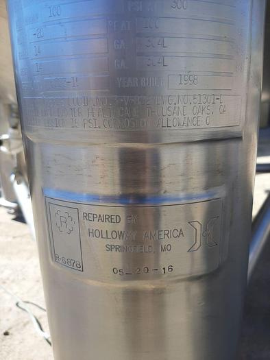 Used Reactor, 793 Gallon, 316L S/st, Jkt, 50 PSI, Full Vac, A #S744293