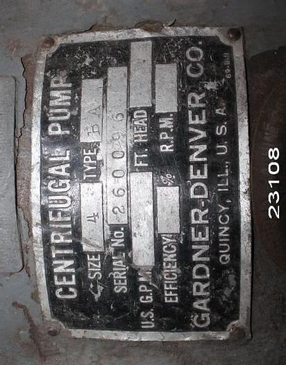 Used Gardner Denver 4-BA Pump #23108