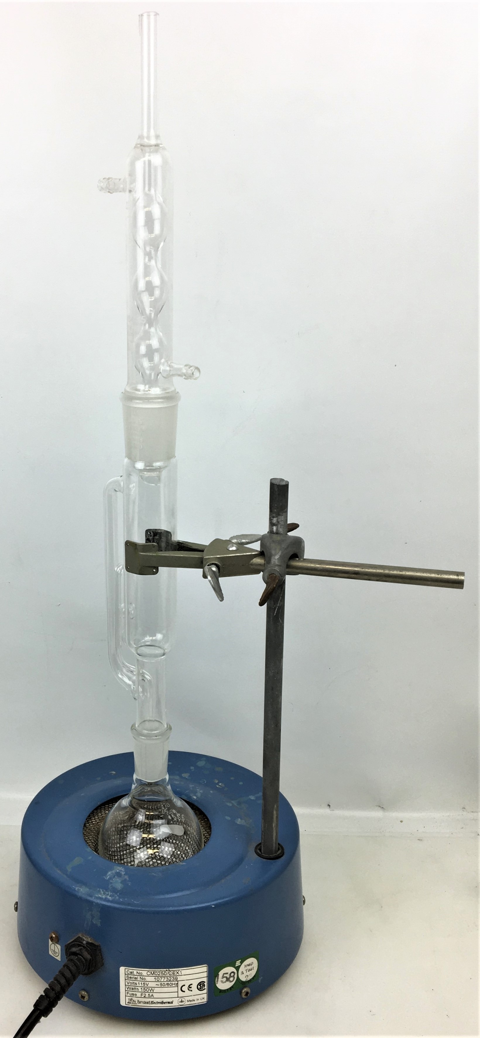 Used Soxhlet Extraction Kit with Barnstead Electrothermal CM0250-CEX1 Heating Mantle - 250mL