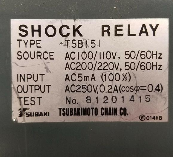 Used Tsubaki TSB151 Shock Relay