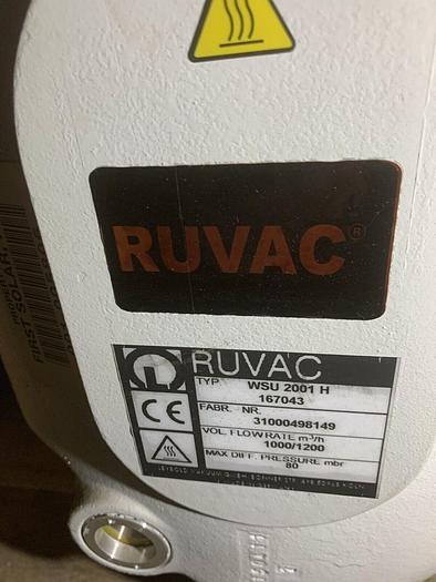 Used Oerlikon Leybold Ruvac WSU 2001 H Vacuum Blower