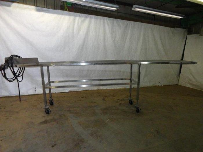 Used Stainless Steel Wire Belt Conveyor; 20"W x 15'6"L