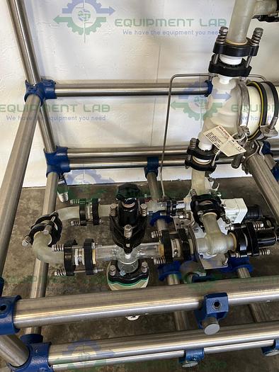 Used QVF 50 Liter Glass Reactor / Mobile Gas Scrubber w/ Coil Condenser